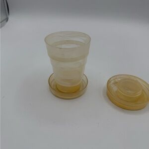 Vintage Collapsible Plastic Drinking Tuck Away Cup Very Cool